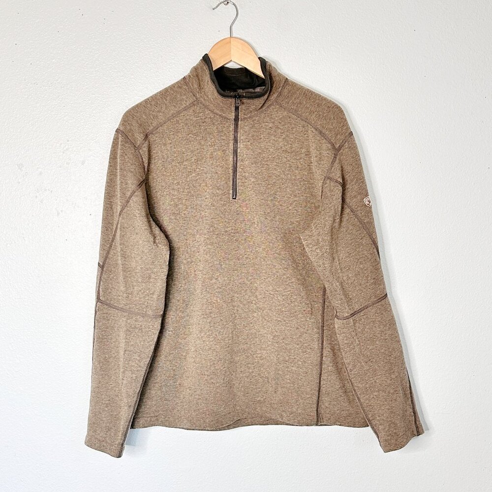 Kuhl Revel 1/4 Zip Brown Fleece Pullover Men's XL